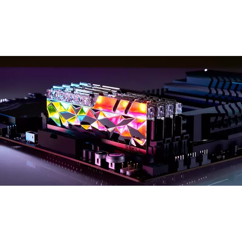DIMM 64 GB DDR4-3600 (4x 16 GB) Quad-Kit, memória RAM prateada, F4-3600C16Q-64GTESC, Trident Z Royal Elite, INTEL XMP