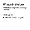 Tinteiro original HP 652 Preto Ink Advantage