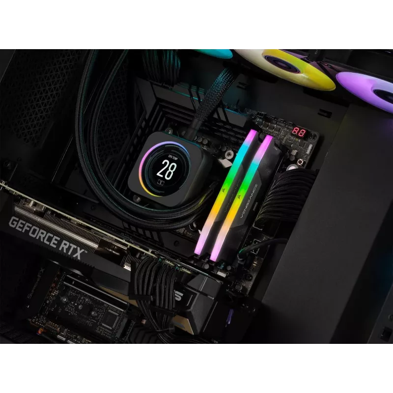 Corsair Vengeance RGB kit de memória RAM 32 GB (2x16 GB) DDR5-6000 CL38, preto