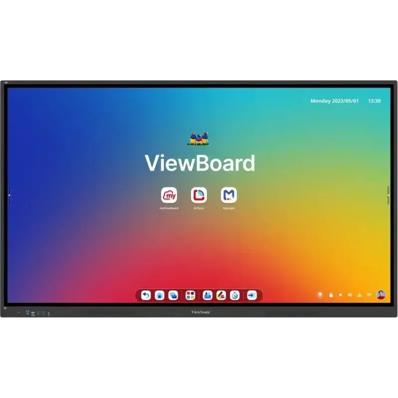 ViewSonic ViewBoard IFP8634 ecrã interativo, 86 polegadas (218 cm), 4K UHD 3840 x 2160, multitoque, Android 14 EDLA, 8 GB RAM, 350 cd/m², preto