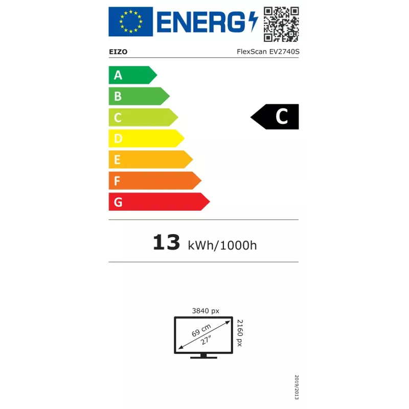 Monitor EIZO FlexScan EV2740S-BK 68,6 cm (27