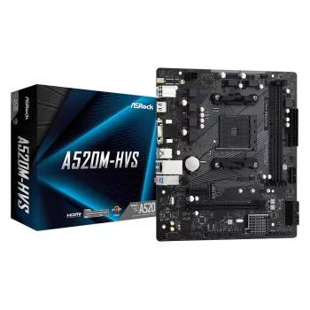 Motherboard ASRock A520M-HVS AM4 AMD A520 2 X DDR4 USB 3.2 SATA 3 7.1ch HD Audio mATX