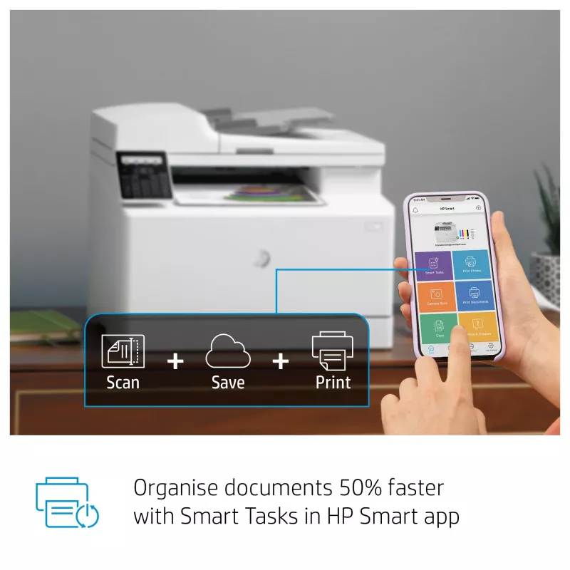 HP Color LaserJet Pro MFP M183fw, Laser, impressão a cores, 600 x 600 DPI, A4, impressão direta, branco