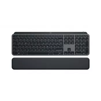 Teclado LOGITECH MX Keys S grafite com apoio de pulso QWERTZ alemão