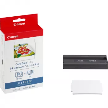 Conjunto de tinta a cores Canon KC-18IF + papel autocolante 54 x 86 mm, 18 folhas