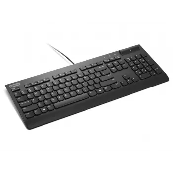 Teclado com fio Full-Size com leitor de cartões Lenovo Smartcard Wired II — layout alemão, USB, 106 teclas, preto