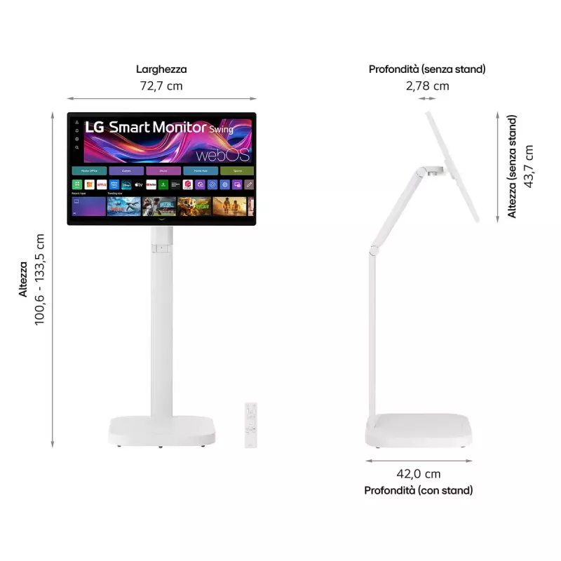 Monitor LG 32U889SA-W 80 cm (31,5 polegadas) 3840 x 2160 píxeis 4K Ultra HD LCD ecrã tátil quiosque branco