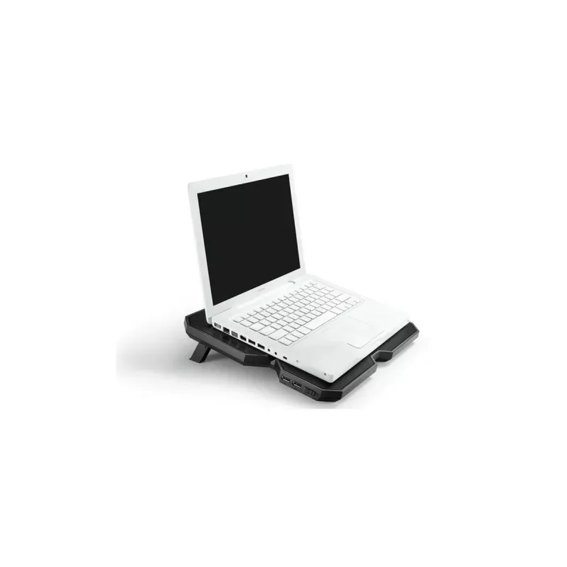 Base de arrefecimento DeepCool MULTI CORE X6 — 4 ventoinhas, para portáteis de 15,6 polegadas, alimentação USB, 380×295×24 mm, 2 portas USB
