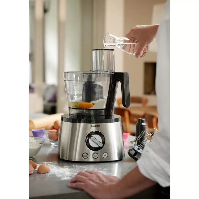 Robot de cozinha Philips HR7778/00 3,4 L tigela, 1300 W, 32 funções, 12 velocidades, Aço inoxidável