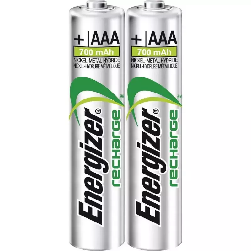 Energizer Recharge Power Plus AAA/HR03 pilhas recarregáveis, NiMH, 700 mAh, 1,2 V, 2 un.
