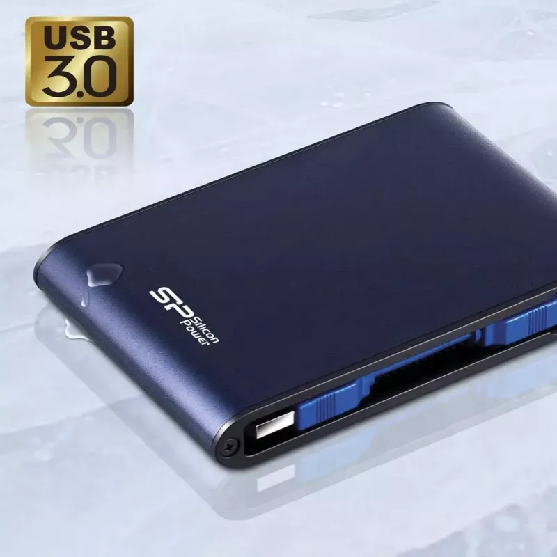 Silicon Power Armor A80 disco rígido externo, 2 TB, 2,5 polegadas, USB 3.1 Gen 1, azul