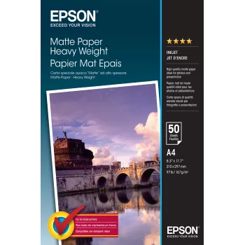 Papel mate de alto gramagem Epson - A4 - 50 folhas