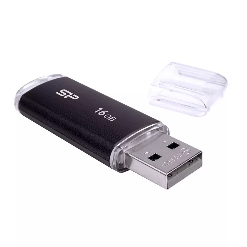 SILICON POWER Ultima U02 - 16GB Pen USB - USB 2.0 - preto (moq-30)