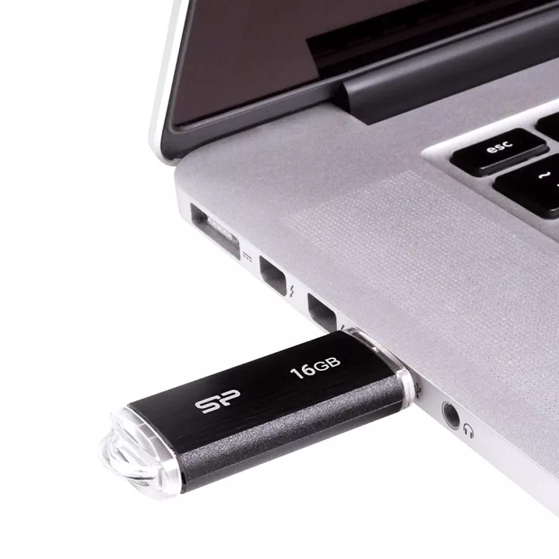 SILICON POWER Ultima U02 - 16GB Pen USB - USB 2.0 - preto (moq-30)