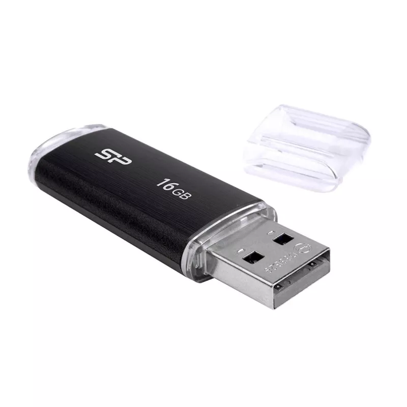 SILICON POWER Ultima U02 - 16GB Pen USB - USB 2.0 - preto (moq-30)