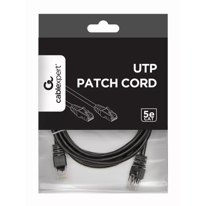 Cabo de rede GEMBIRD - Cat 5e - UTP - 2 m - preto