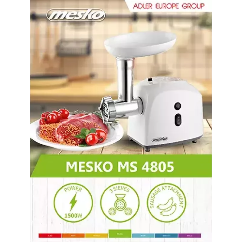 Picadora de carne Mesko Home MS 4805 600 W branco
