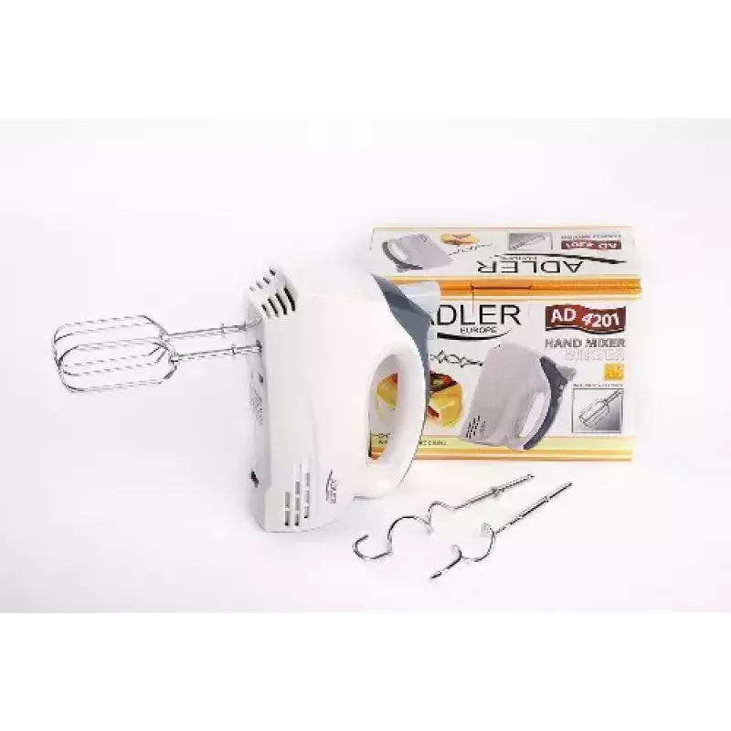 Batedeira de mão Adler AD 4201 g — 300 W, 1 kg, cinzento/branco
