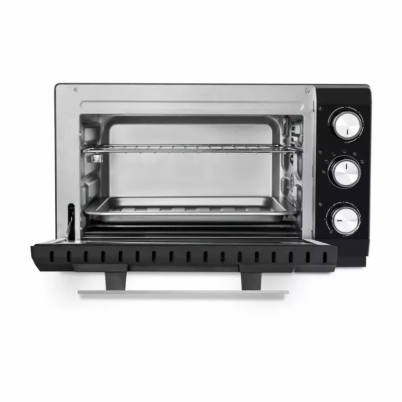 Caso TO 20 Design-Oven mini forno elétrico, 20 l, 1500 W, convecção, espeto rotativo, temporizador, até 230 °C, caixa Cool-Touch, preto