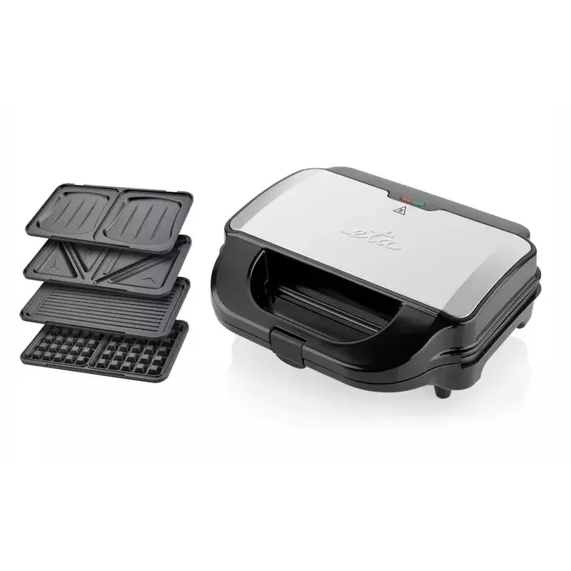 Sanduicheira ETA Sorento 3151 90010 — 900 W, 4 sanduíches, aço inoxidável/preto