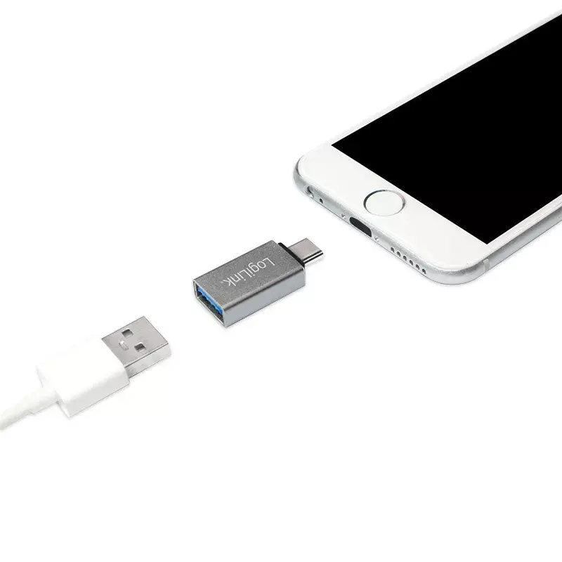 Adaptador de cabo LogiLink AU0040 USB 3.1 C USB 3.0 A Micro USB 2.0 alumínio