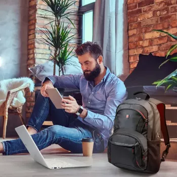 Mochila de lazer Port Designs Houston preto tecido