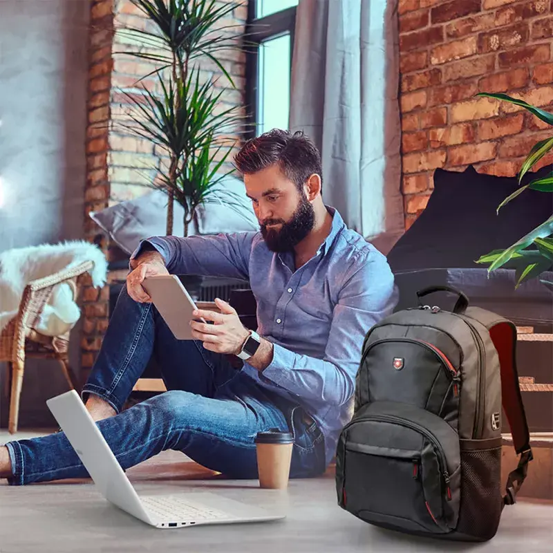 Mochila de lazer Port Designs Houston preto tecido