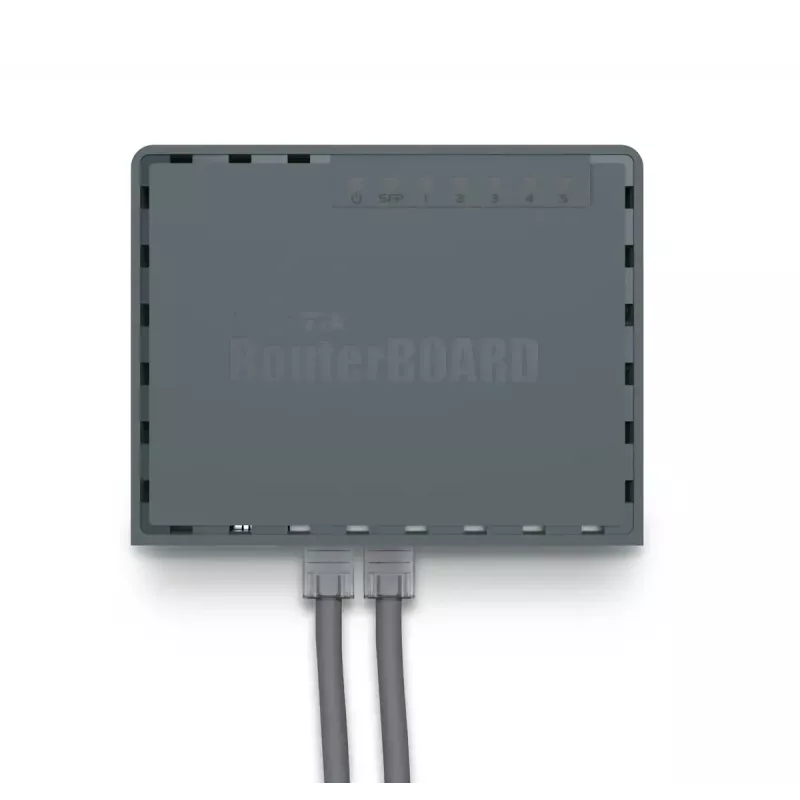 MikroTik RB760iGS hEX S router com fios, 5x Gigabit RJ45, 1x SFP, 1x USB 2.0, saída PoE, preto