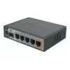 MikroTik RB760iGS hEX S router com fios, 5x Gigabit RJ45, 1x SFP, 1x USB 2.0, saída PoE, preto