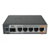 MikroTik RB760iGS hEX S router com fios, 5x Gigabit RJ45, 1x SFP, 1x USB 2.0, saída PoE, preto