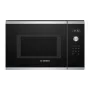 Micro-ondas de encastre solo Bosch Serie 6 BFL554MS0 — 900 W, 25 L, comandos rotativos e táteis, aço inoxidável/preto