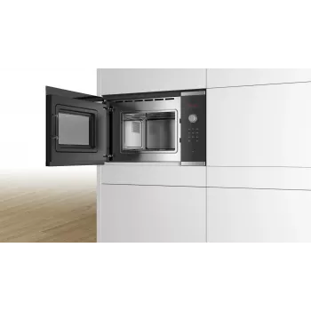 Bosch Serie 4 BFL523MS0 micro-ondas preto, aço inoxidável micro-ondas solo de encastre 20 L 800 W