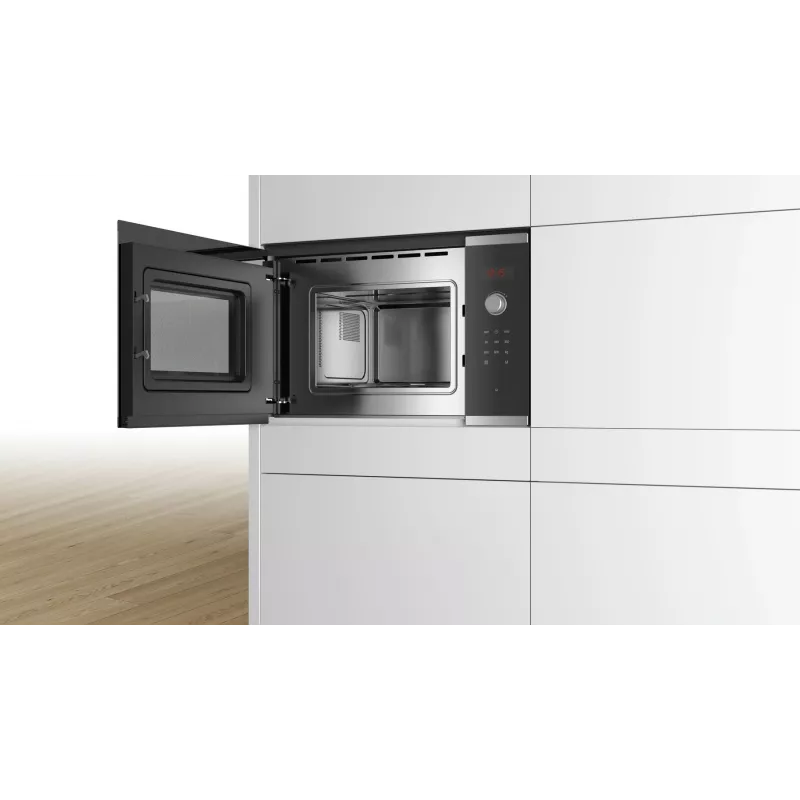 Bosch Serie 4 BFL523MS0 micro-ondas preto, aço inoxidável micro-ondas solo de encastre 20 L 800 W