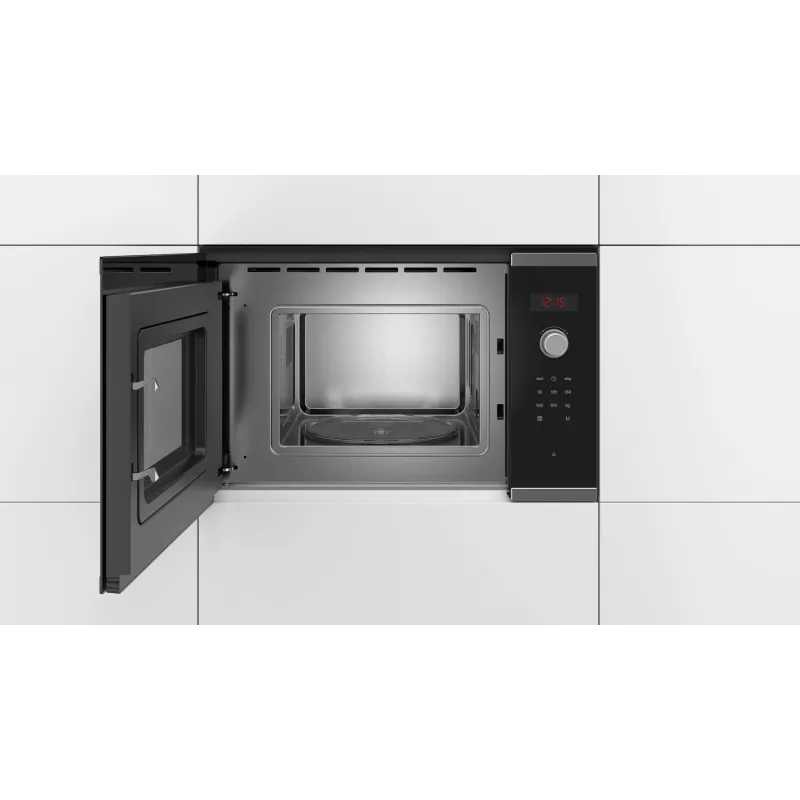 Bosch Serie 4 BFL523MS0 micro-ondas preto, aço inoxidável micro-ondas solo de encastre 20 L 800 W