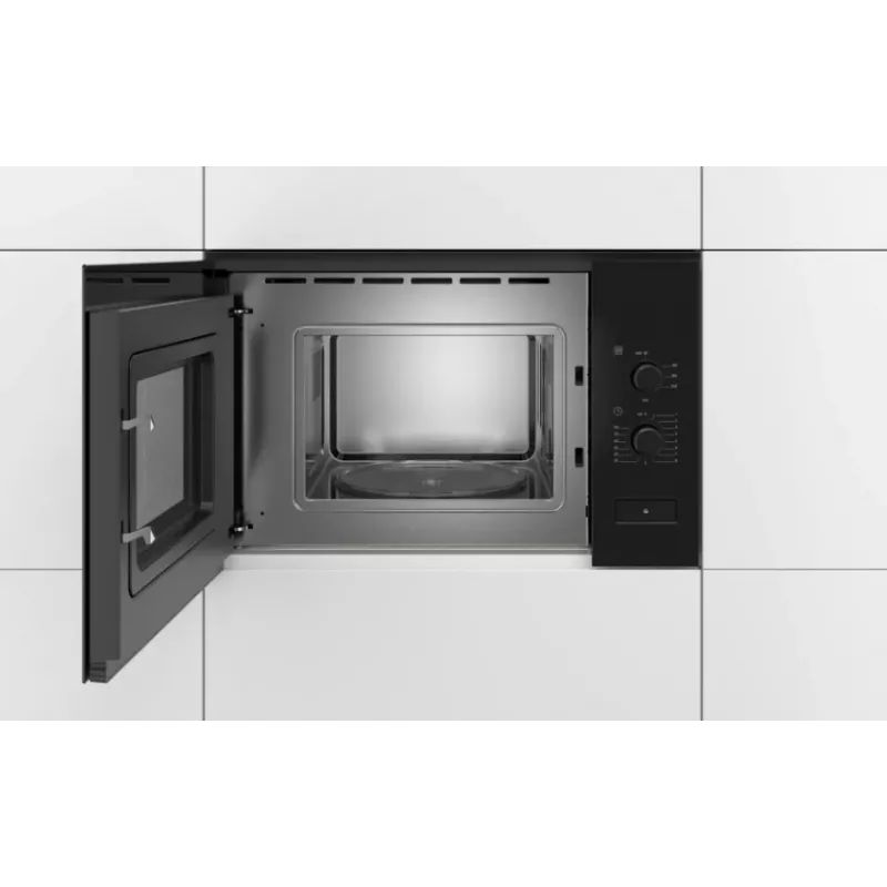 Micro-ondas solo de encastre Bosch Serie 4 BFL520MB0 — 800 W, 20 l, botão rotativo, preto