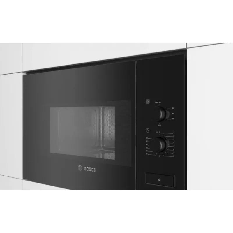 Micro-ondas solo de encastre Bosch Serie 4 BFL520MB0 — 800 W, 20 l, botão rotativo, preto