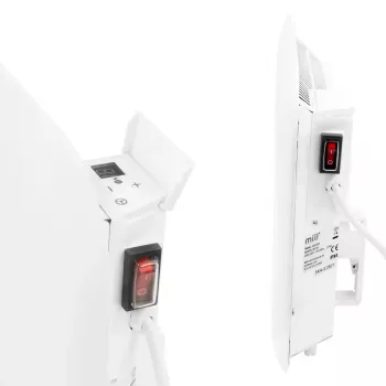Aquecedor convector de parede com painel de alumínio Mill IB250, 250 W, adequado para divisões até 5 m², branco