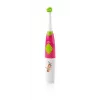 ETA Sonetic ETA129490070 escova de dentes infantil a pilhas com copo e suporte, 2 cabeças, 2x AAA, temporizador de 2 minutos, rosa