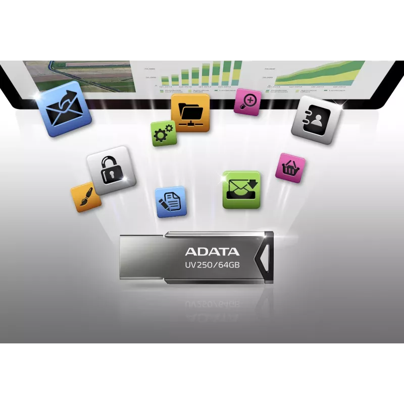 Pen drive ADATA UV250 16 GB USB Type-A 2.0 Prateado
