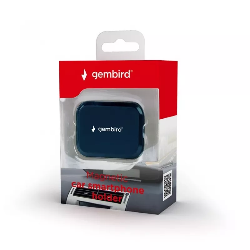 Suporte magnético para automóvel para smartphone GEMBIRD, Preto