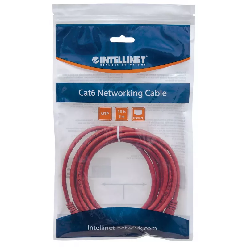 Goobay cabo de ligação CAT 5e U/UTP, 3 m, vermelho, CCA (68369)