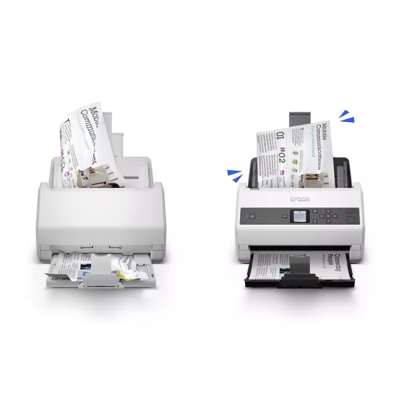 Digitalizador de alimentação Epson WorkForce DS-870 600 x 600 DPI A4 Cinzento, Branco