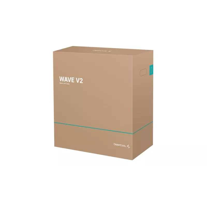 DeepCool Wave V2 DP-MATX-DPWAVE2 caixa de PC Mini Tower, Micro ATX/Mini-ITX, placa gráfica até 320 mm, cooler de CPU até 145 mm, sem fonte de alimentação, preta