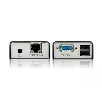 Extensor KVM ATEN MINI USB VGA (100 m), Transmissor e recetor, Com fios, 100 m, Cat5, 1920 x 1200 píxeis, Preto