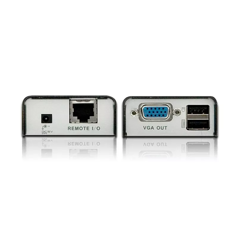 Extensor KVM ATEN MINI USB VGA (100 m), Transmissor e recetor, Com fios, 100 m, Cat5, 1920 x 1200 píxeis, Preto