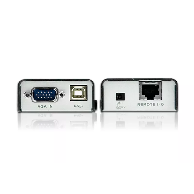 Extensor KVM ATEN MINI USB VGA (100 m), Transmissor e recetor, Com fios, 100 m, Cat5, 1920 x 1200 píxeis, Preto