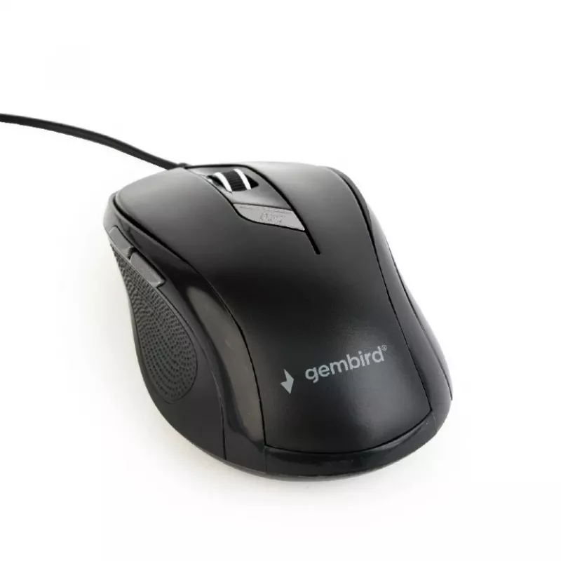 Rato ótico GEMBIRD MUS-6B-01 – 6 botões, roda de scroll, USB, Preto
