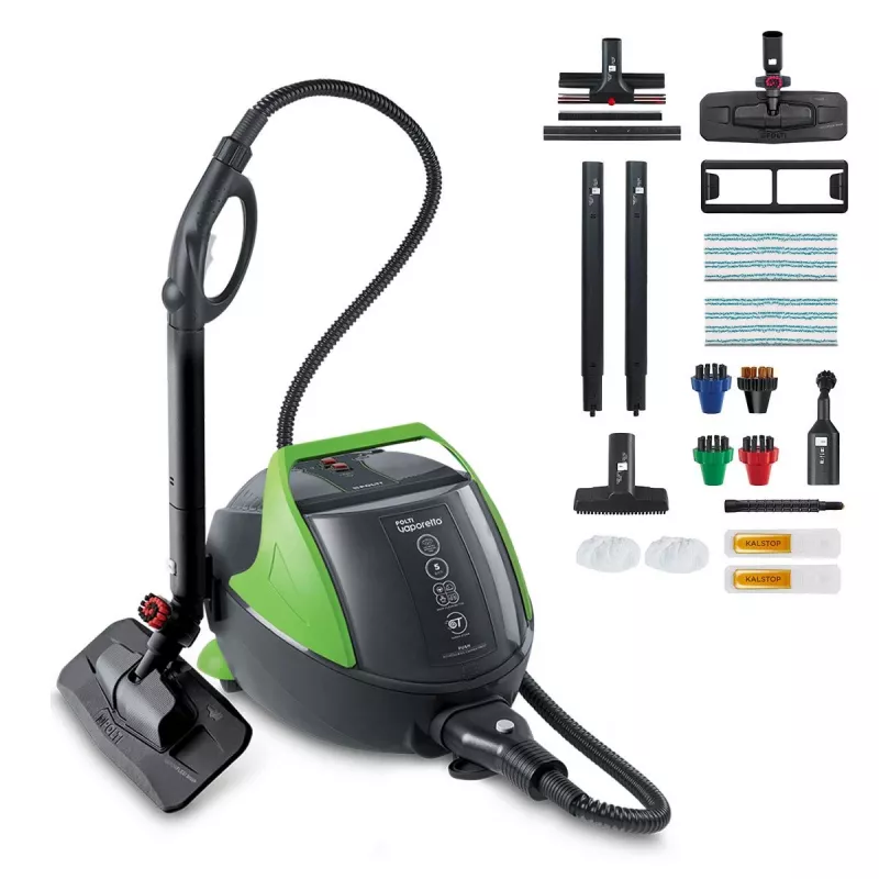 Limpa-vapor vertical Polti Vaporetto Pro 95_Turbo Flexi 1100 W Preto, Verde