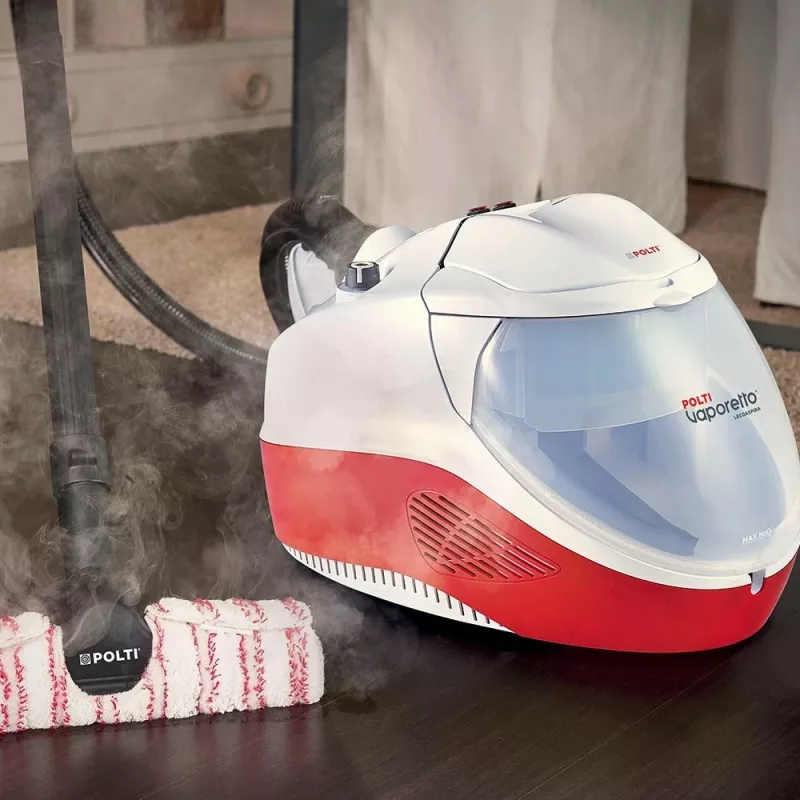 Limpa-vapor vertical Polti Vaporetto Lecoaspira FAV50 Multifloor 1,8 L 1350 W Vermelho, Branco