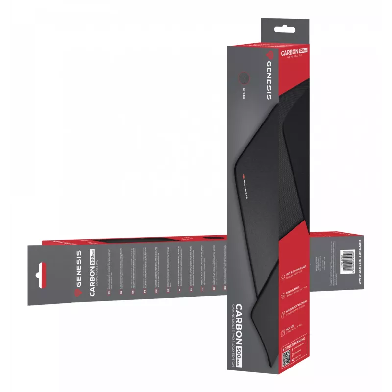 Tapete de rato gaming GENESIS Carbon 500 MAXI preto